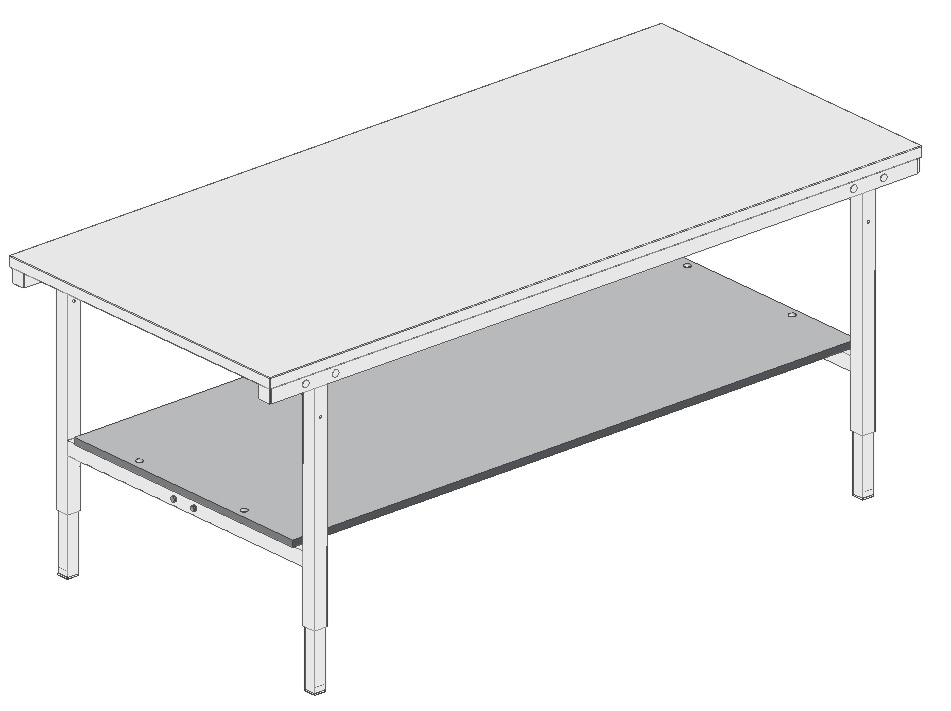 Rocholz Zwischenboden 2000, Breite x Tiefe 1720 x 770 mm Technische Zeichnung 1 ZOOM