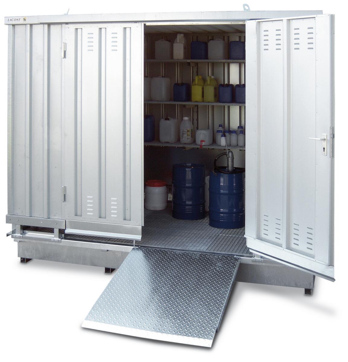 Lacont Gefahrstoff-Container fertig montiert Milieu 1 ZOOM