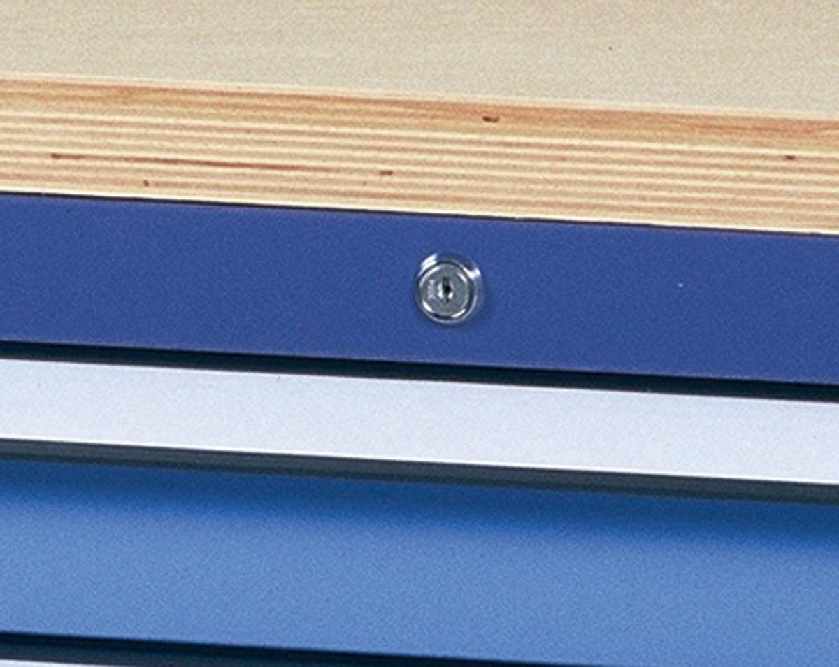 Thurmetall Werkbank, 2 Schubladen, 3 Schränke Detail 1 ZOOM