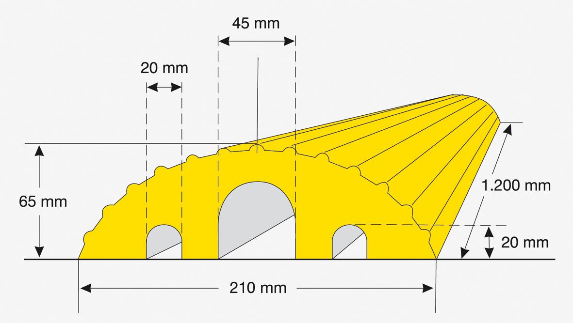 Moravia Schmale Kabelbrücke MORION Technische Zeichnung 1 ZOOM