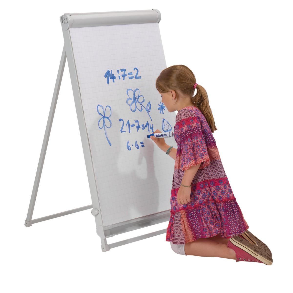 Franken Flipchart PRO Deluxe Standard mit 2 Papierhaltern, Höhe 1100 - 1880 mm Milieu 1 ZOOM