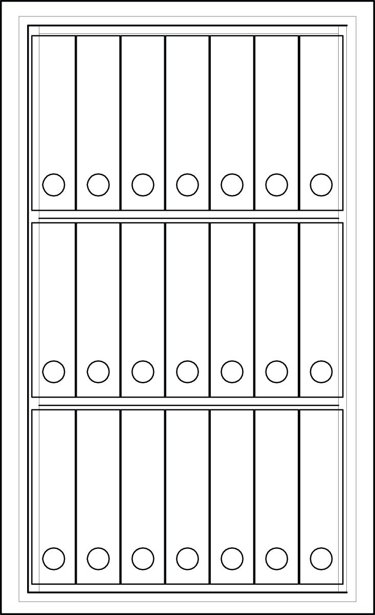 Format Tresorbau Brandschutzschrank Sicherheitsstufe VdS 1/S 60 P Technische Zeichnung 2 ZOOM