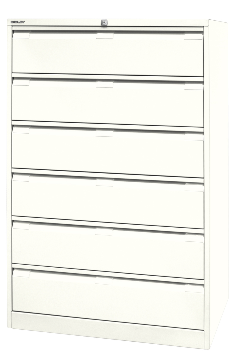 Bisley Karteikartenschrank DF6, dreibahnig, weiß/weiß Standard 3 ZOOM