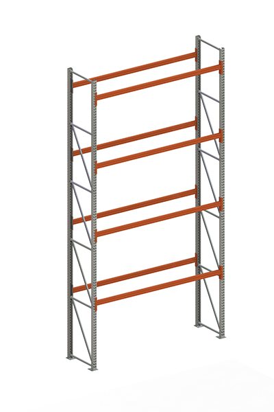 META Palettenregal MULTIPAL für 10 Paletten, 2700 mm breit, 5 Lagerebenen