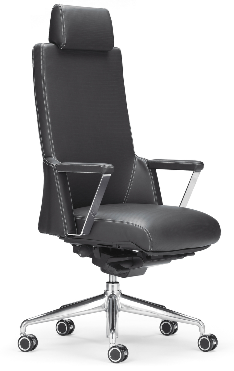 ROVO-CHAIR Chefsessel ROVO XZ 7030 A 7-03 mit Kopfstütze, Bezug Nappaleder, schwarz Standard 1 ZOOM