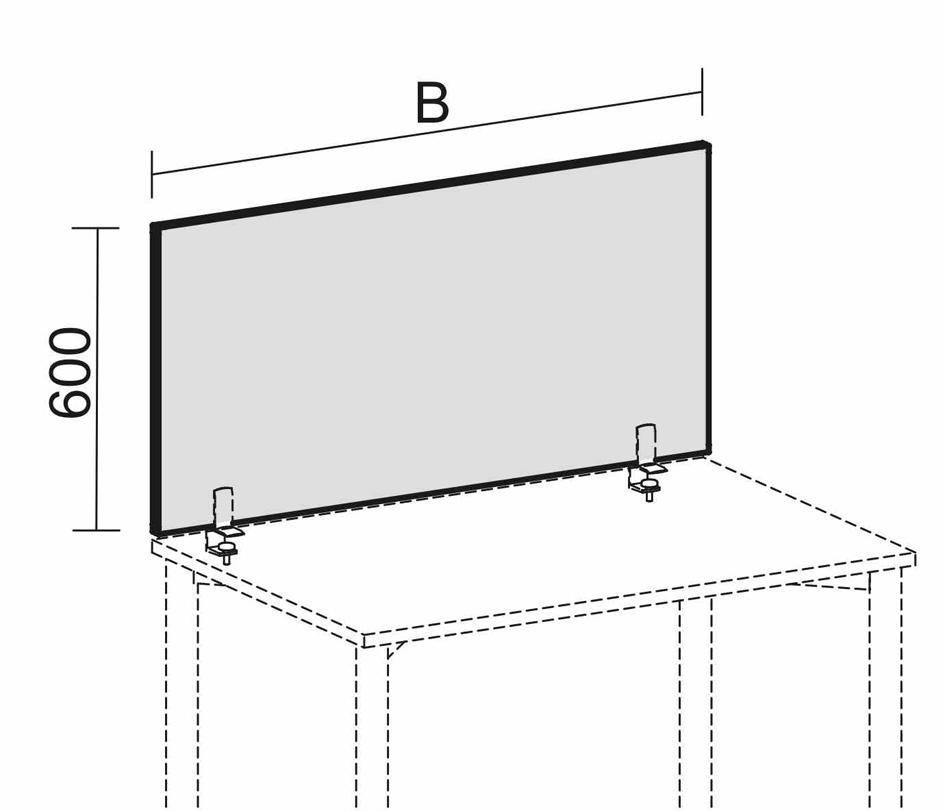 Gera Trennwand Pro verschiedene Module Technische Zeichnung 2 ZOOM