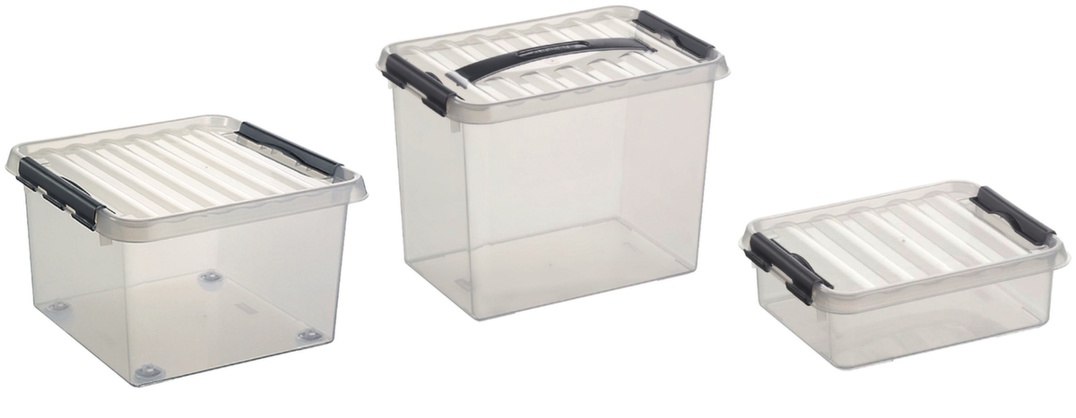 Stapelbare Aufbewahrungsbox transparent