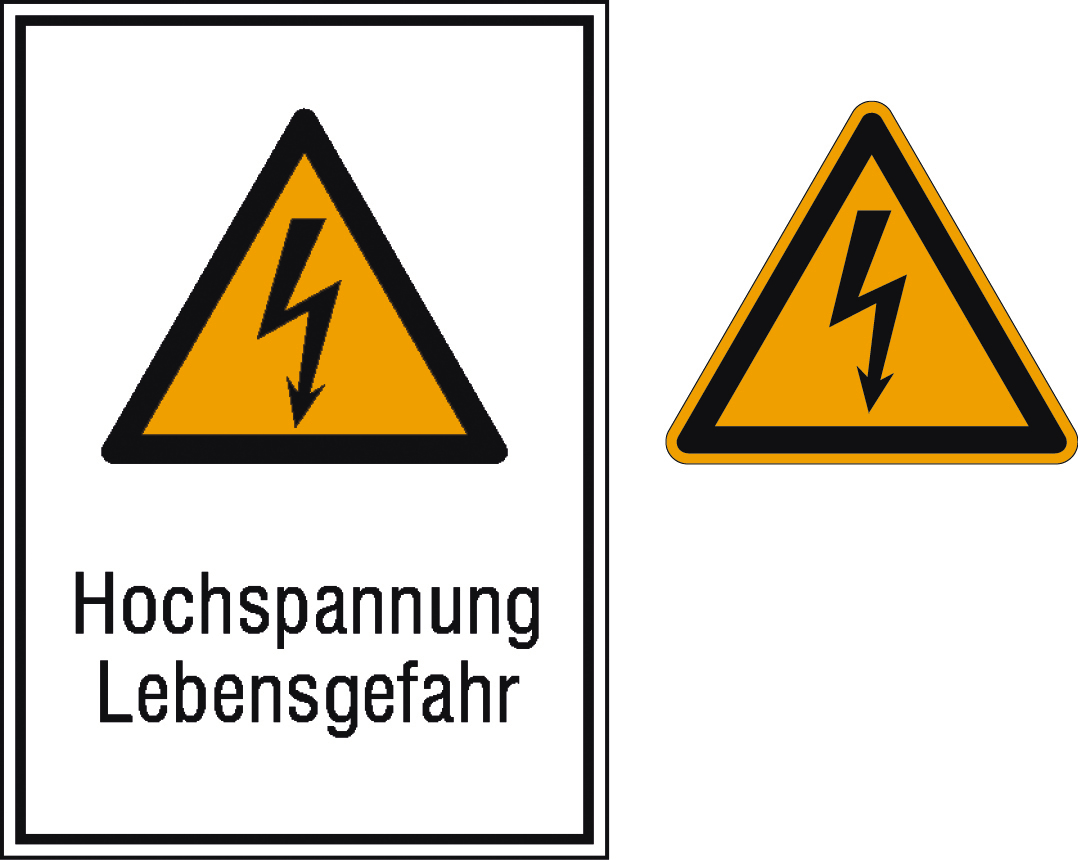 Warnschild mit Text Standard 1 ZOOM