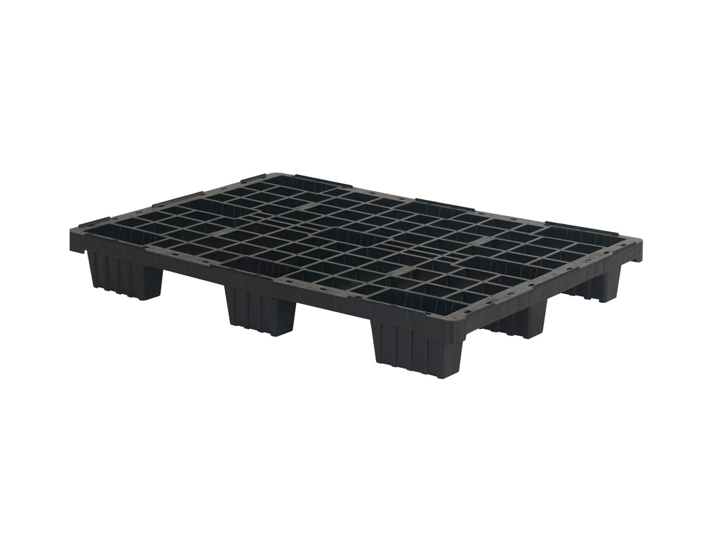 Leichtpalette mit Rand, Recycling-Kunststoff, Länge x Breite 1200 x 800 mm Standard 1 ZOOM