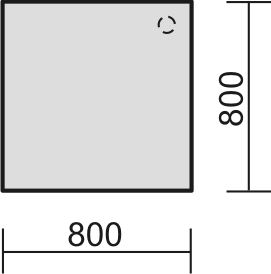 Gera Eckiges Verkettungselement Milano 90° für 4-Fußgestell Technische Zeichnung 2 ZOOM