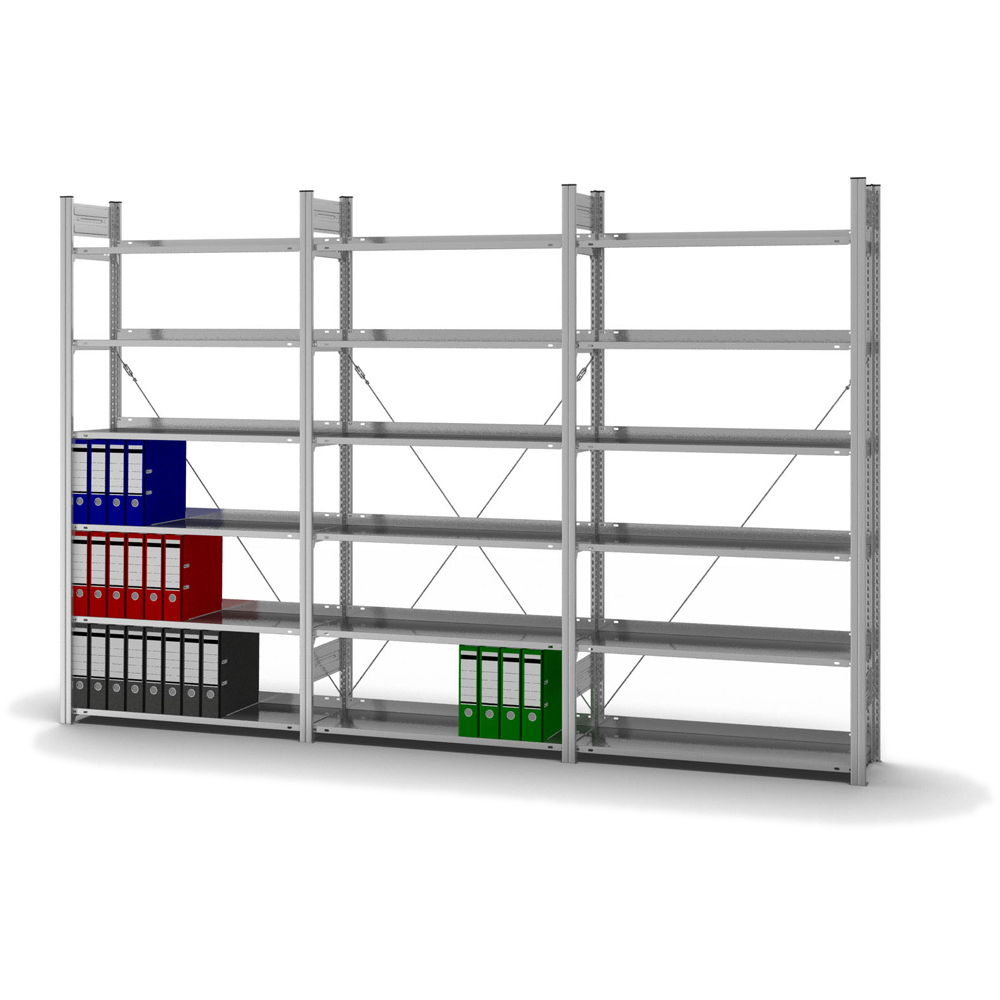 hofe Akten-Steckregal, 6 Böden, mit korrosionsschützender Zinkbeschichtung Standard 2 ZOOM