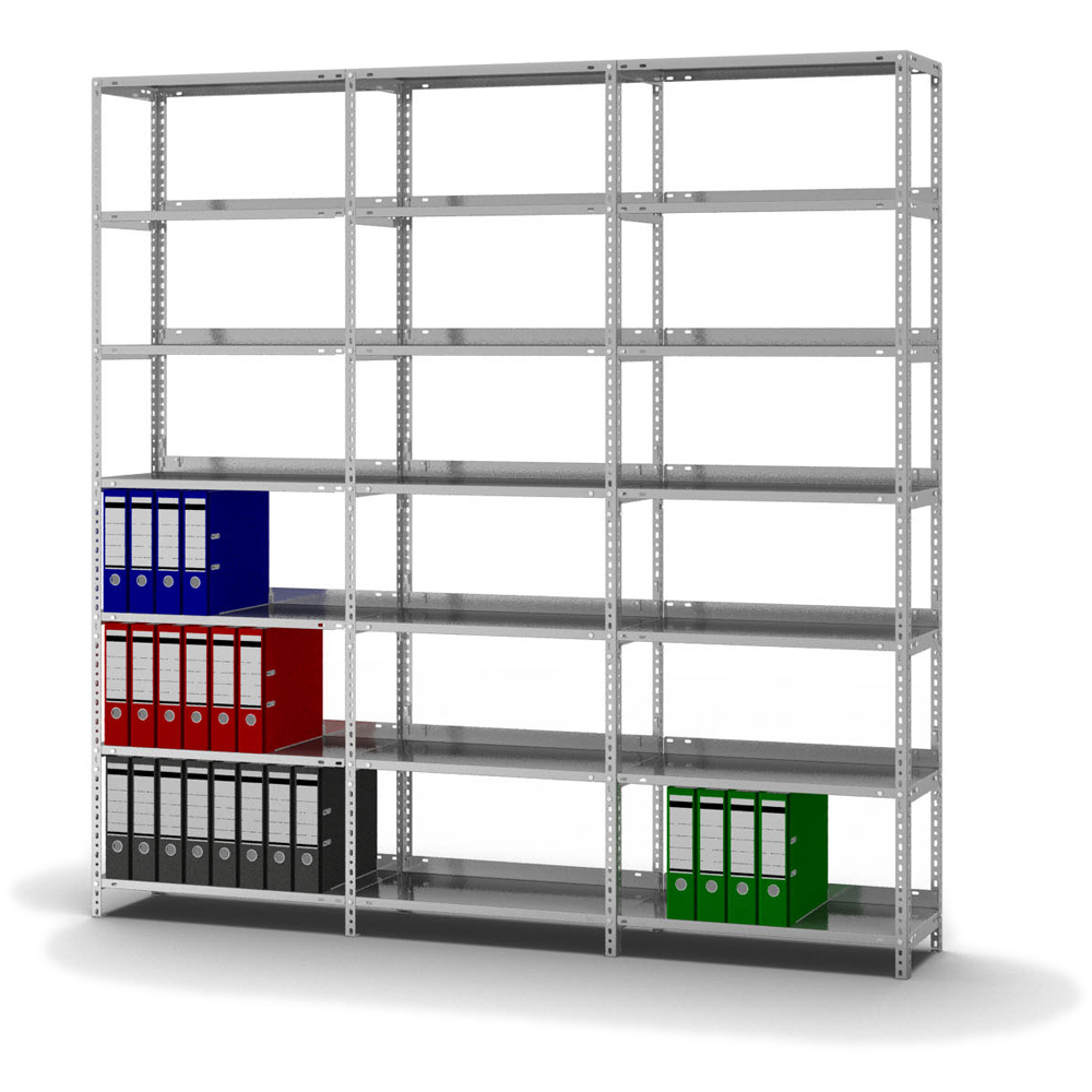 hofe Akten-Schraubregal Anbaufeld, 7 Böden, mit korrosionsschützender Zinkbeschichtung Standard 3 ZOOM