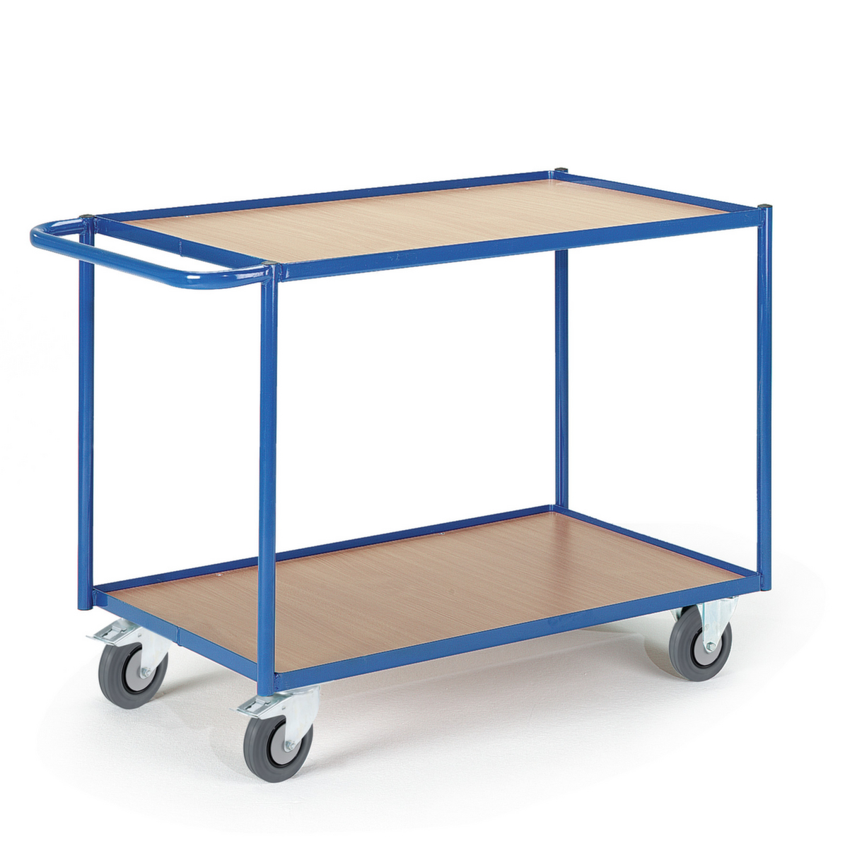 Rollcart Tischwagen mit Randleisten 790x490 mm, Traglast 250 kg, 2 Etagen