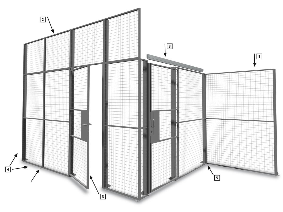 TROAX Trennwandsystem mit Maschenweite 50x50 mm Milieu 1 ZOOM