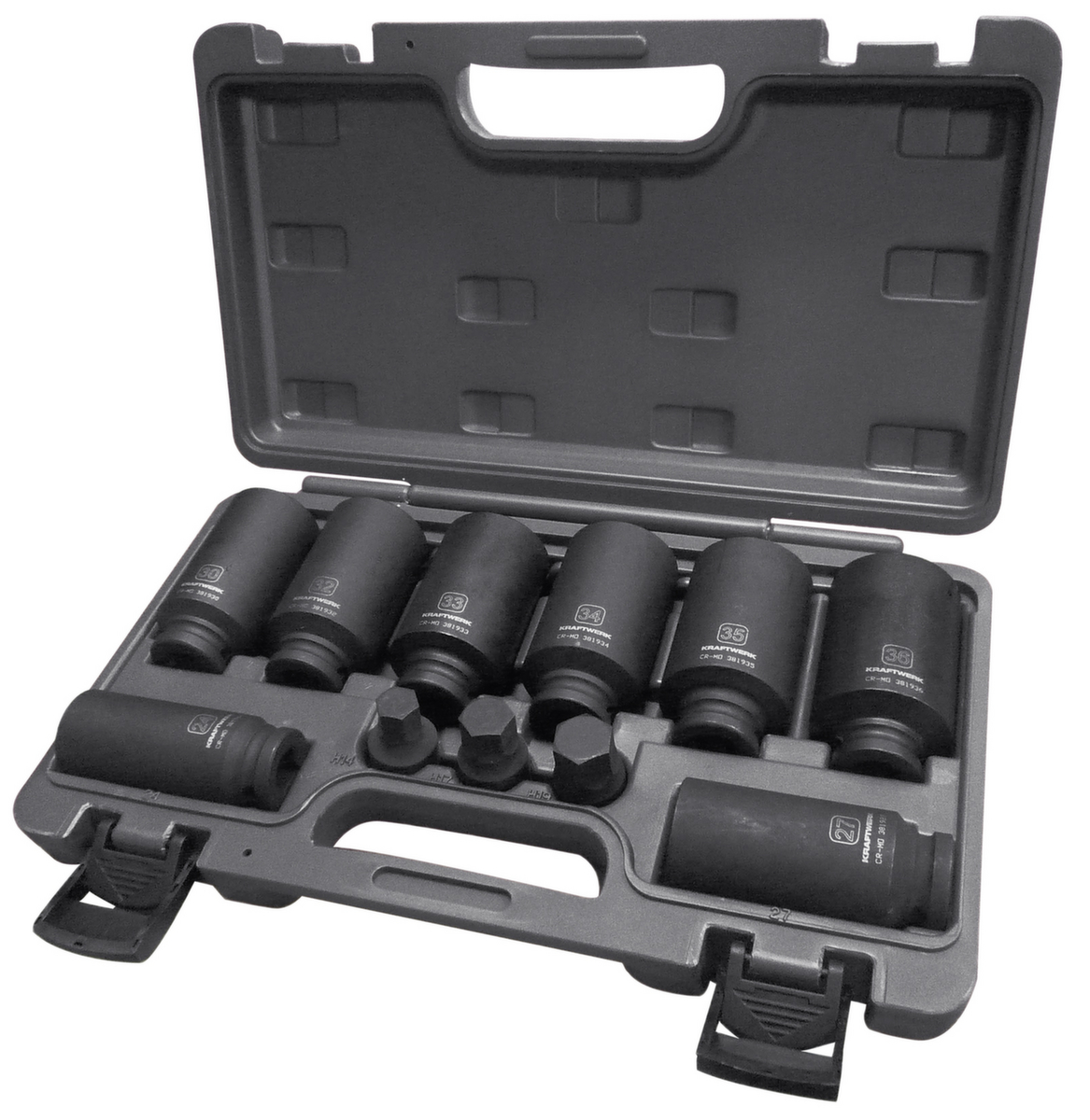 KRAFTWERK® 11-t. 12-Kant-Schlag-Stecknuss-Satz 1/2" Standard 1 ZOOM