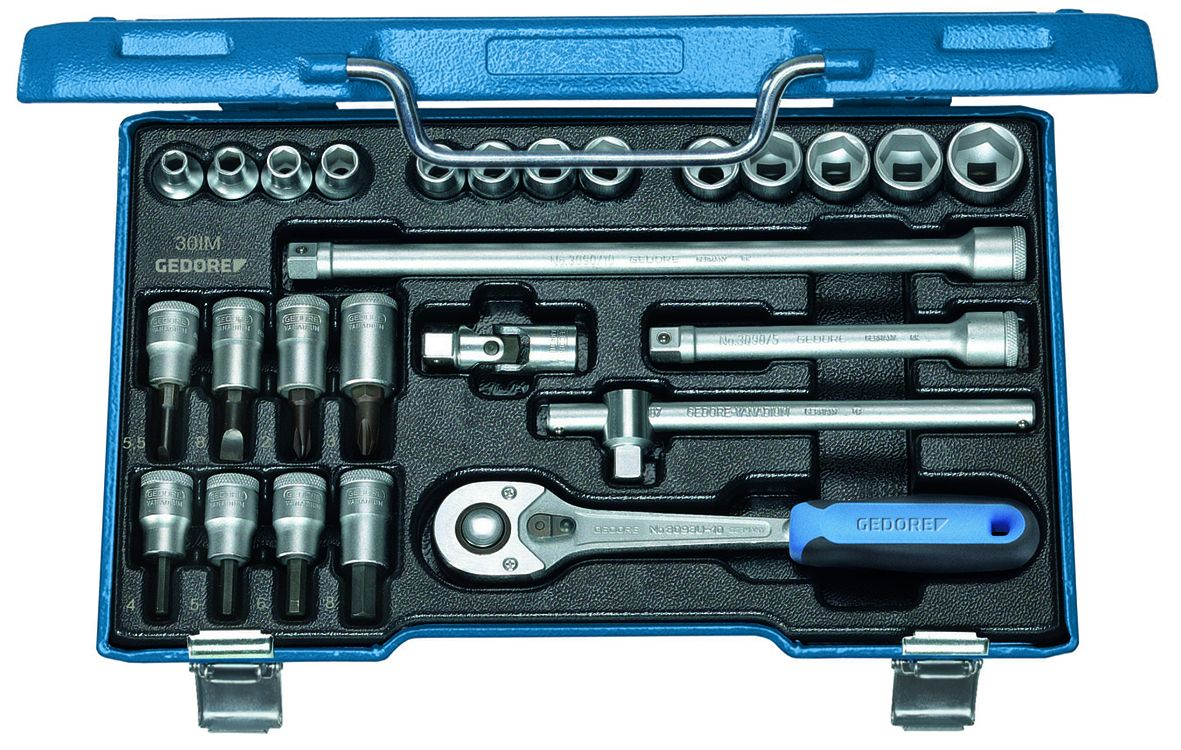 30 IMU-10 Steckschlüssel-Satz 3/8" 26-teilig 6-kant IN-IS-PH Standard 1 ZOOM