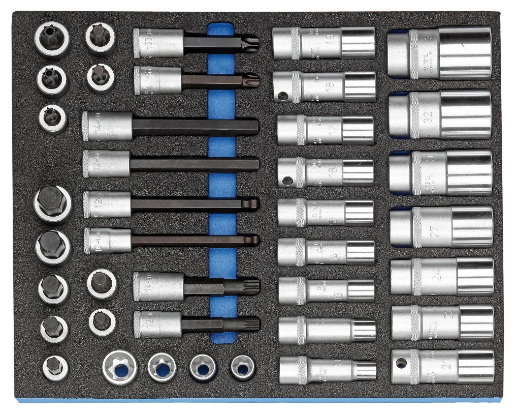 GEDORE 2005 CT2-D 19L Steckschlüssel-Sortiment 1/2" in Check-Tool-Modul Standard 1 ZOOM