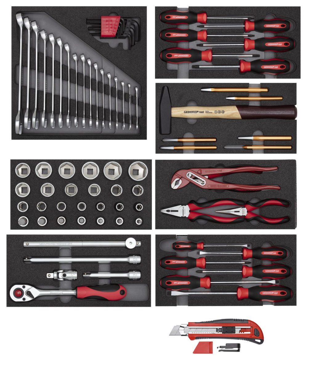 GEDORE RED R21010000 Werkzeugsatz 8x CT-Module + Cutter 81-teilig Standard 1 ZOOM