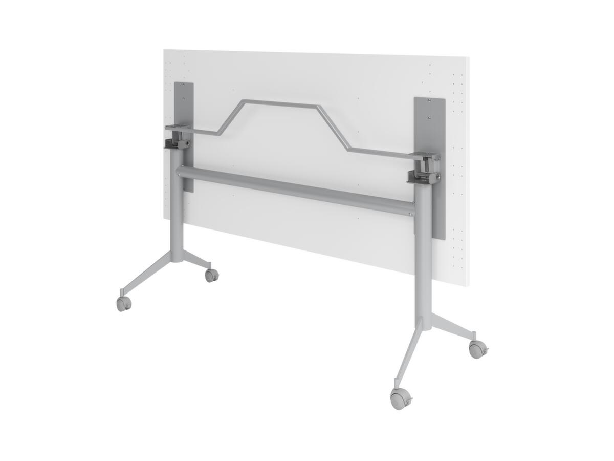 Fahrbarer Klapptisch, Höhe x Breite x Tiefe 750 x 1600 x 800 mm, Platte grau Standard 3 ZOOM