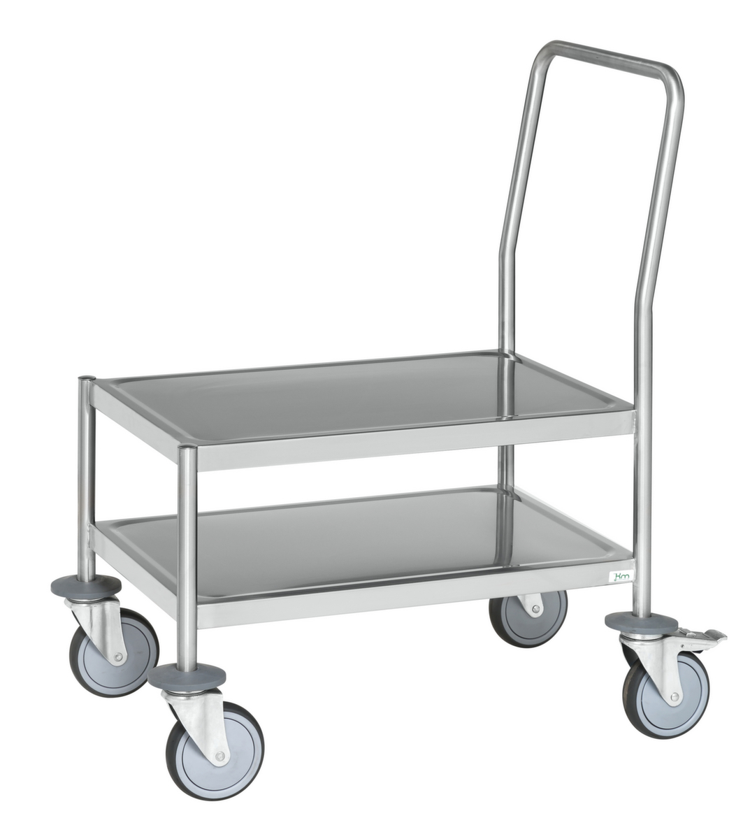 Edelstahl-Schiebebügelwagen, Traglast 200 kg, Ladefläche 625 x 415 mm Standard 1 ZOOM