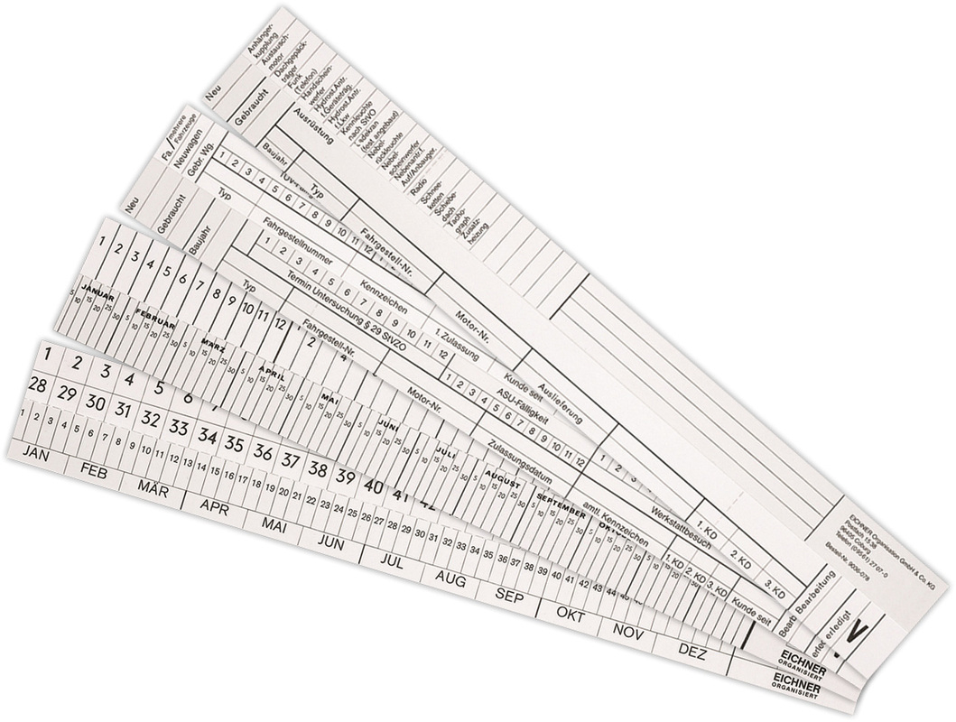EICHNER Beschriftungsstreifen AS für Termine, weiß Standard 2 ZOOM