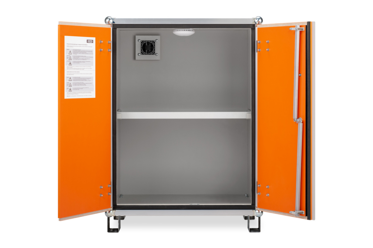 Cemo Explosionsgeschützter Lithium-Ionen-Lagerschrank lockEX 8/10 unterfahrbar, Höhe x Breite x Tiefe 1110 x 800 x 660 mm Standard 5 ZOOM