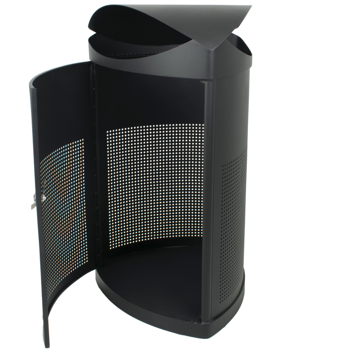 Abfallbehälter mit Schutzdach, 60 l, schwarz Standard 2 ZOOM