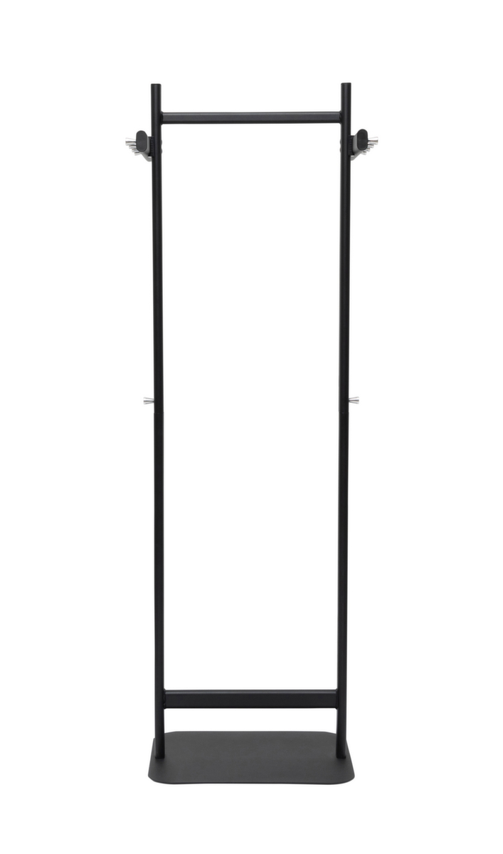 MAUL Garderobenständer MAULsalsa, mit 8/2 Haken, RAL9004 Signalschwarz Standard 2 ZOOM