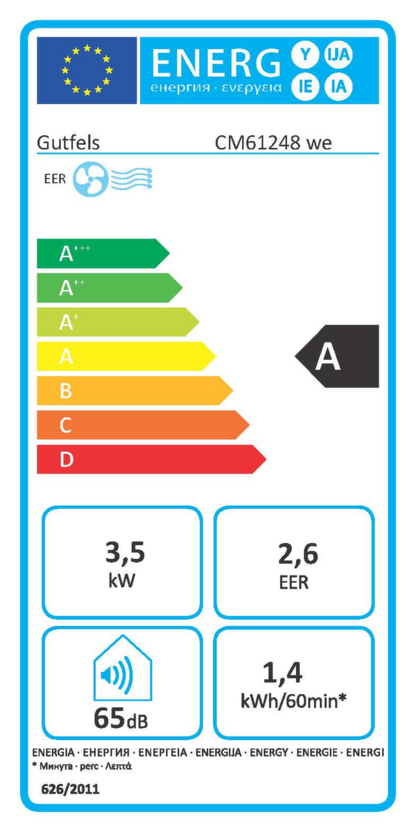 Mobiles Klimagerät Technische Zeichnung 1 ZOOM