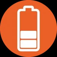 Icon für Zwischenladung von Lithium-Ionen-Batterien während der Nutzung
