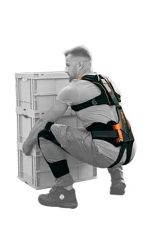 SofteXo Lift Exoskelett zur Unterstützung beim Heben und Tragen von Lasten